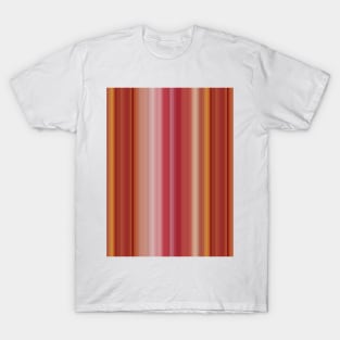 Pretty Summer Fresh Vertical Stripes in Shades of Soft Pink, Orange & Yellow Pastel Colors T-Shirt